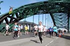 Runners going across Wearmouth Bridge during the Sunderland City 10k Road Race.
